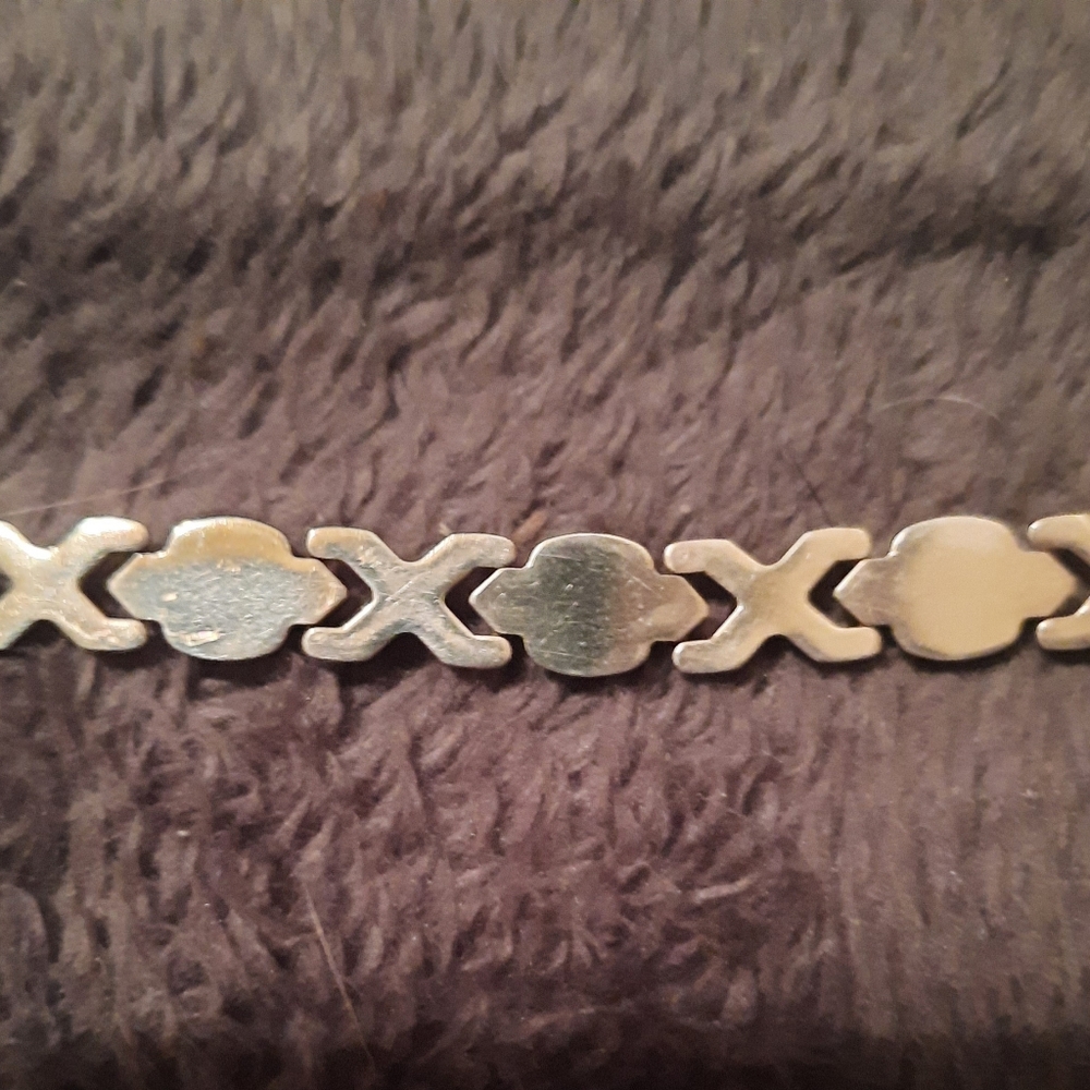 Solid Sterling Silver Bracelet .925 7.5" - image 6